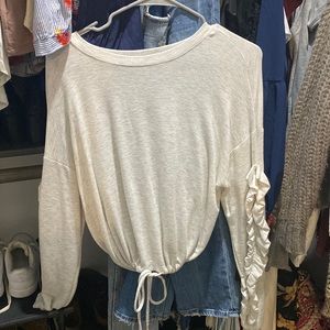 Ruffle Sleeve Sweater Size Small